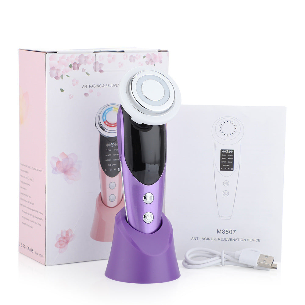 7-in-1 Multifunctional Facial Massager with EMS Microcurrent and Light Therapy