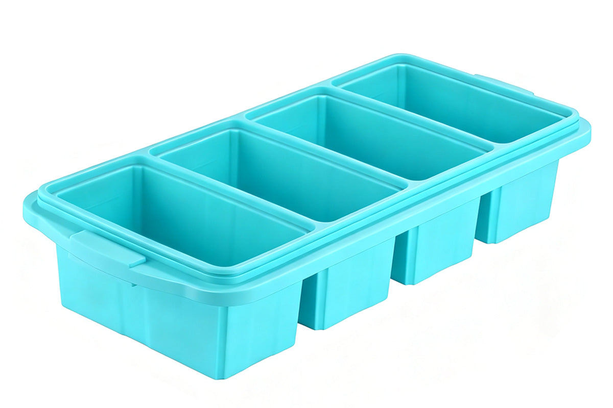 Silicone Freezer Tray With Lid Freezer Food Storage Molds for Soup Sauce Broth