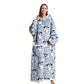 Extra Long Hoodie Wearable Blanket With Big Pocket for Adults