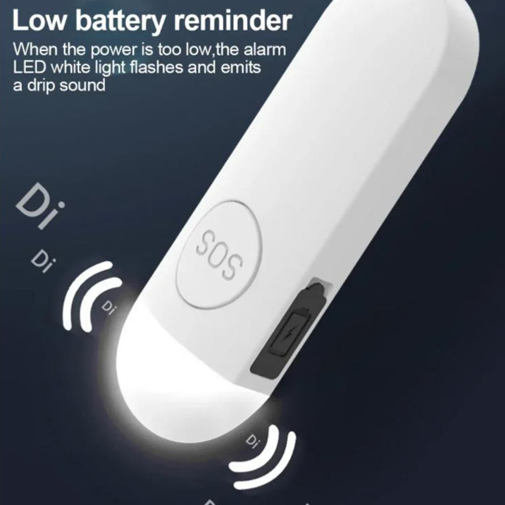 130dB Rechargeable Personal Alarm Keychain with LED Light