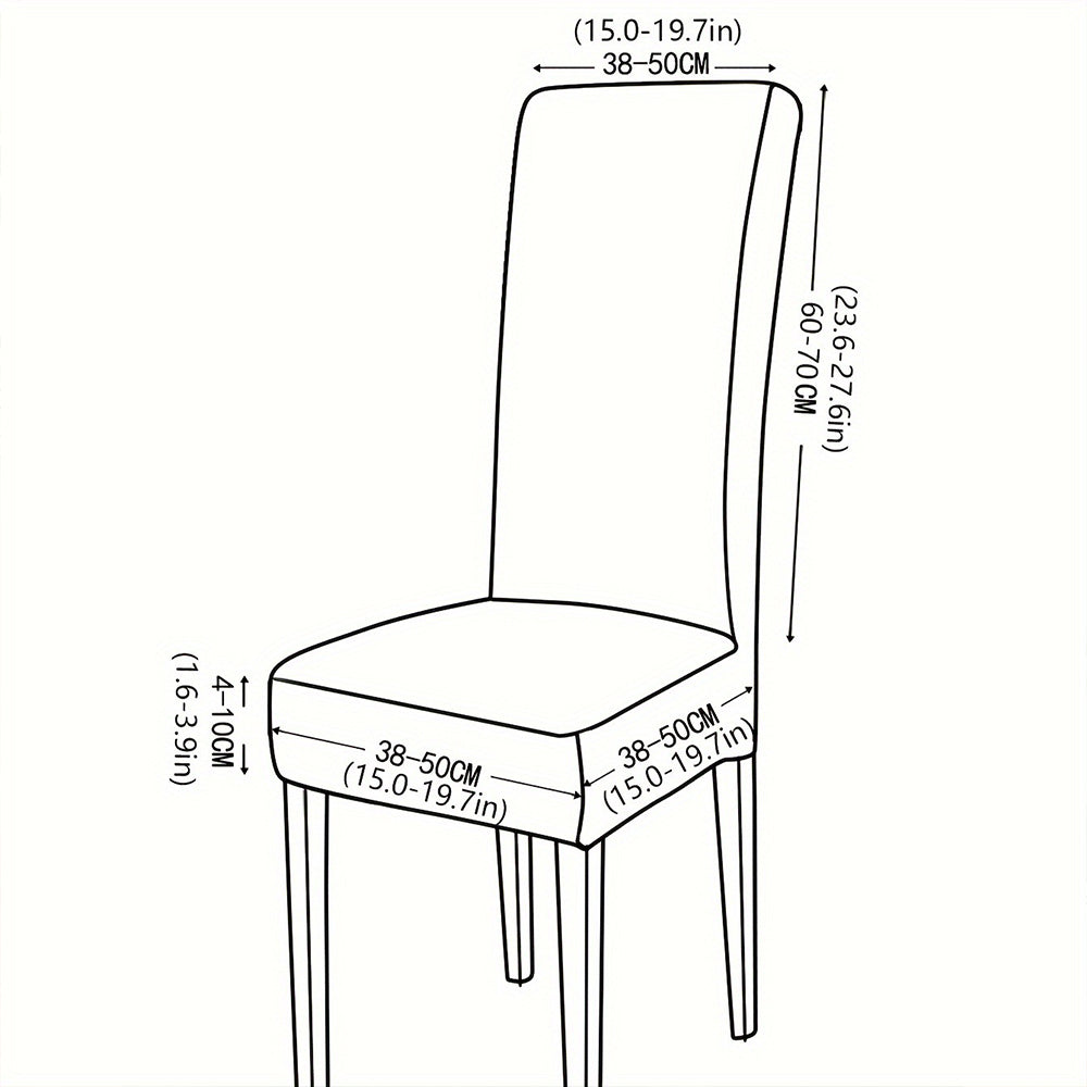 Jacquard Rhombus High Back Elastic Chair Cover