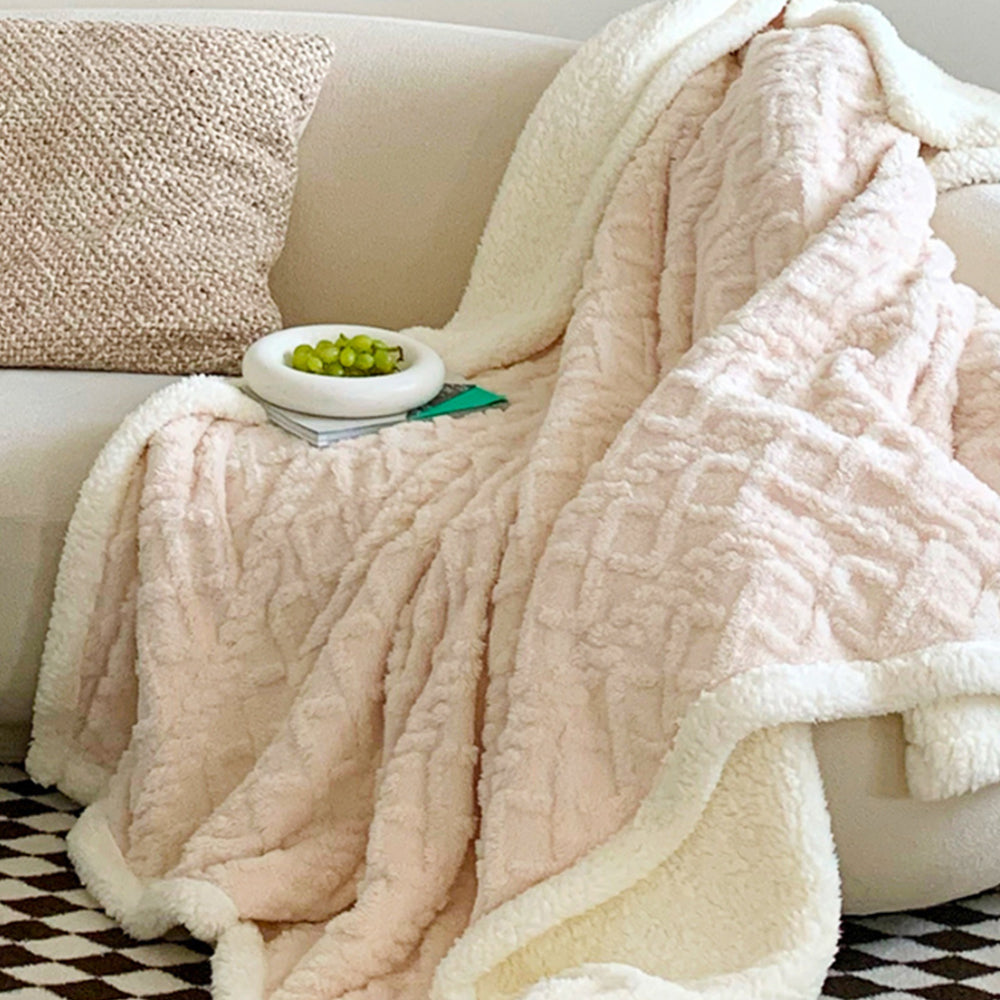 150X200cm Reversible Artificial Plush Blanket