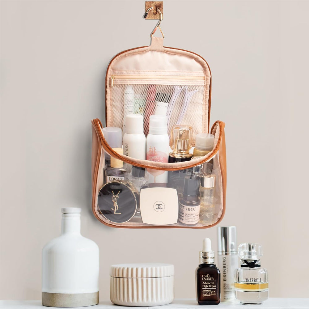 Clear Makeup Bag with Hanging Hook for Travel Organizer for Accessories