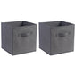 2Pcs Foldable Folding Storage Cube Fabric Box Toy Organiser for Shelves Closet