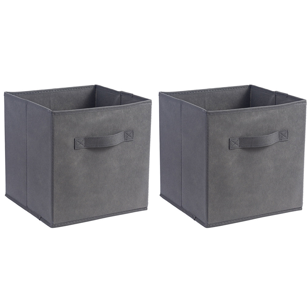 2Pcs Foldable Folding Storage Cube Fabric Box Toy Organiser for Shelves Closet