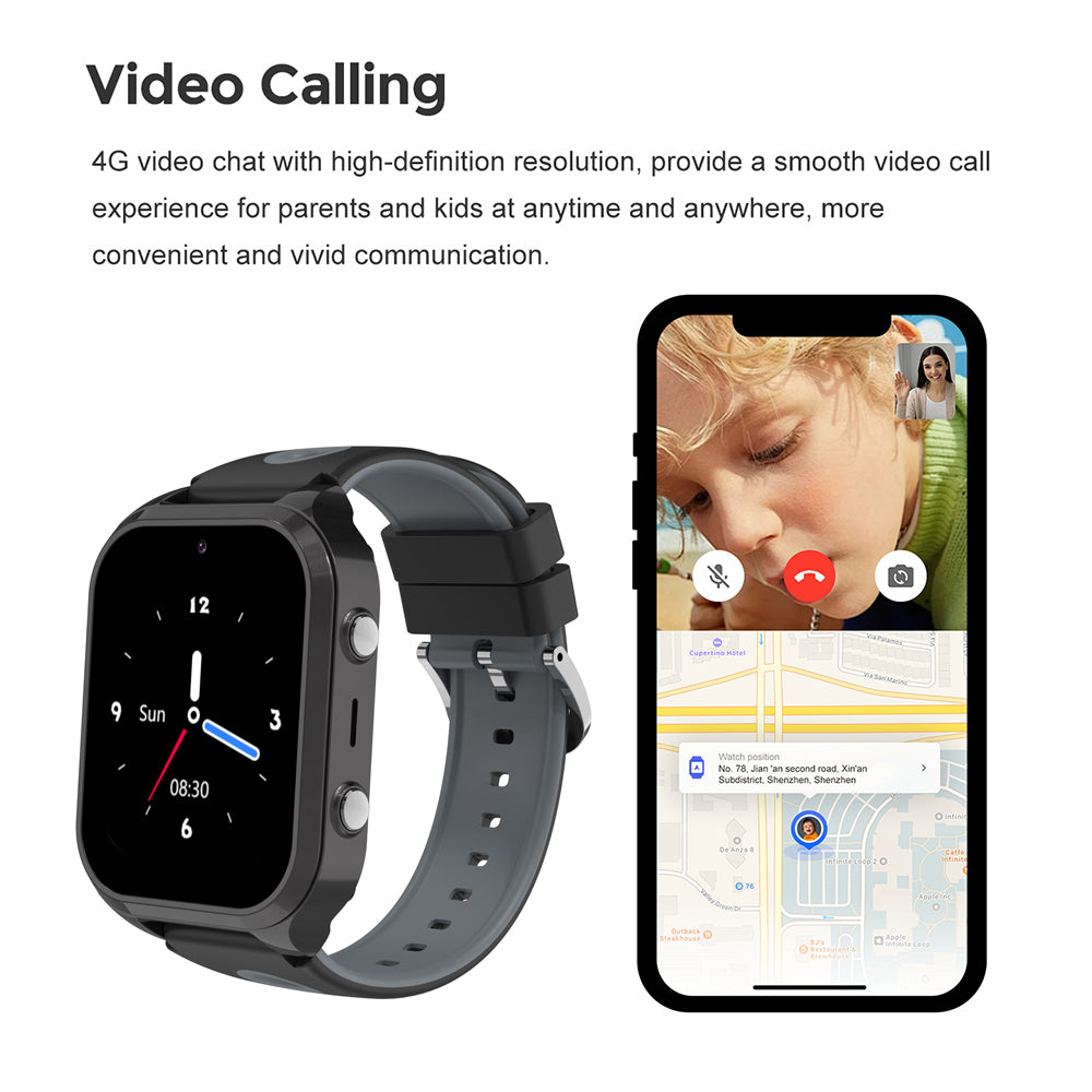 LT56 Kids Neck Hang 4G Smart Watch Video Call Positioning Alarm Smart Watch