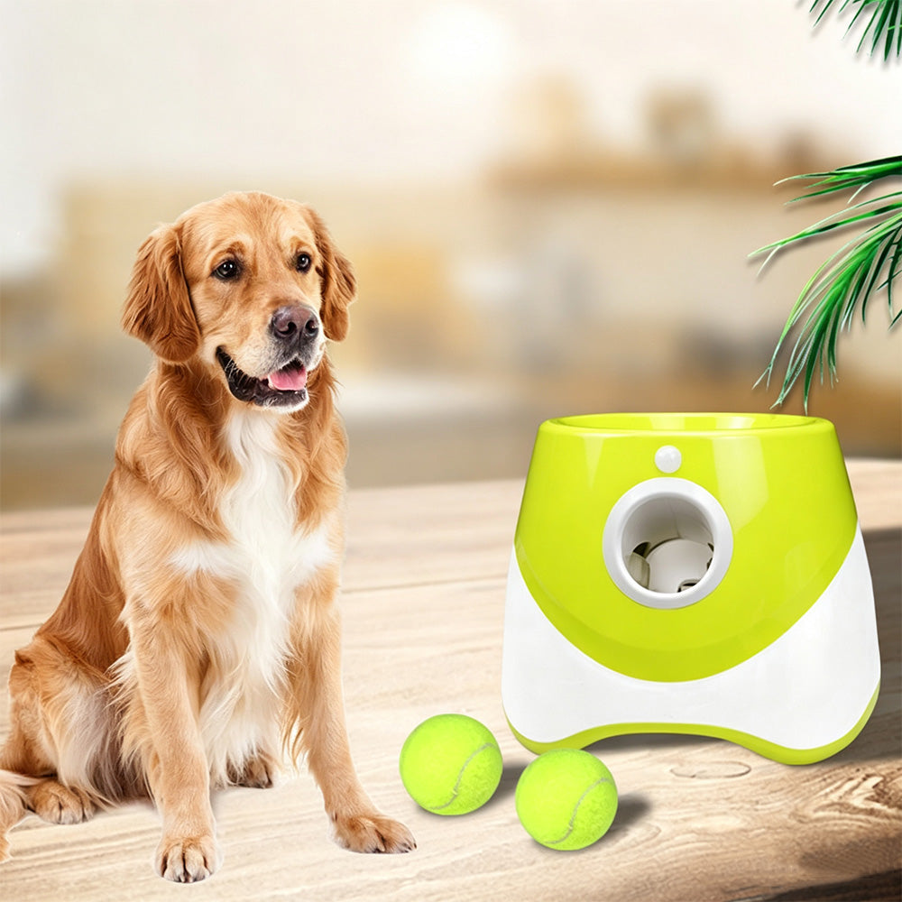 Automatic Dog Tennis Ball Launcher with 3 Balls and 3 Throwing Distances