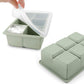 3Pcs Silicone Ice Cube Trays with Lid 6 Cavity Large Square Mold for Whisky Cocktail