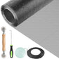 DIY Window Screen Repair Kit Fiberglass Mesh with Tools for Doors Patio Porch