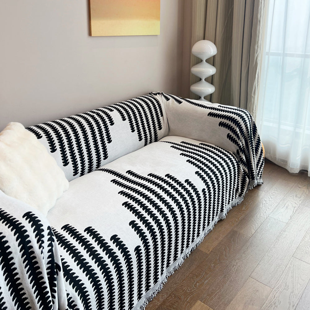 Reversible Double-Sided Minimalist Chenille Sofa Cover
