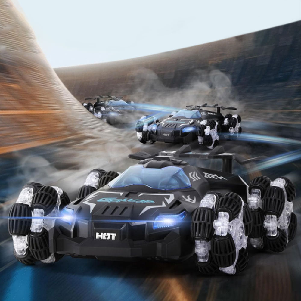 LED RC Car with Spray Off Road Drift Toy Remote Control Hand Gesture Sensing Stunt Buggy