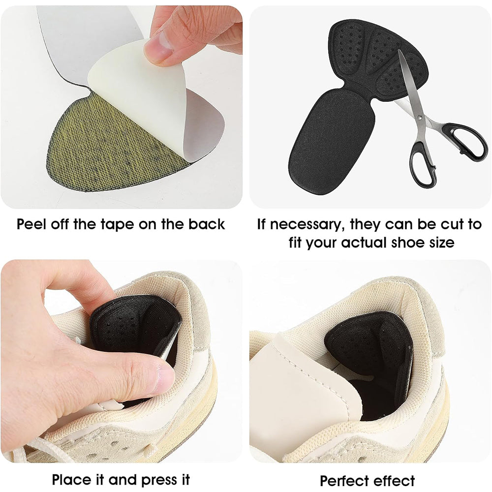 2 Pairs Mesh Adhesive Heel Grips Inserts Heel Cushion Pads