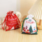 10Pcs 40x30CM Christmas Drawstring Bags Extra Large Christmas Sack Holiday Wrapping Sacks