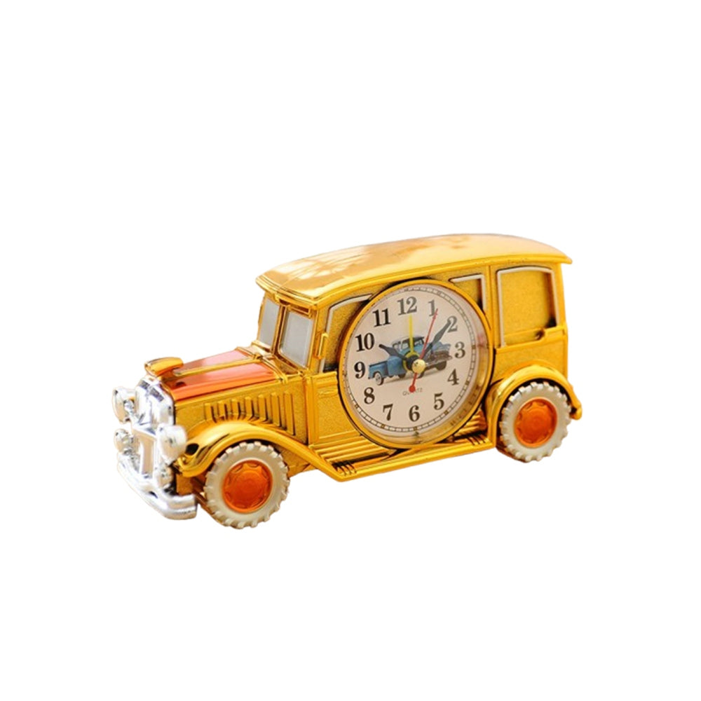 Vintage Car Retro Desk Clock Analog Digital Timepiece for Home and Office