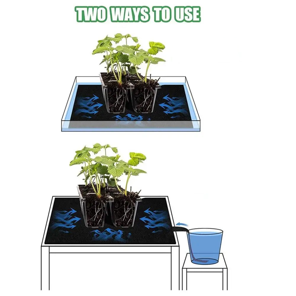 2Pcs 120x100cm Plants Self Watering 3mm Thick Capillaries Mat