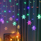 4m Curtain String Lights Waterproof Christmas Window Lights for Party Decorations
