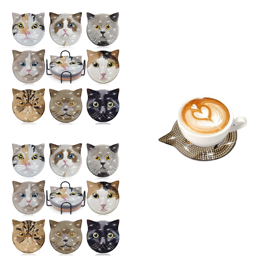 16Pcs Diamond Art Coasters Kit Diamond Painting Coasters