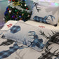 Christmas Pattern Quilt Duvet Doona Cover Set Single Double Queen King Size Bedding Set