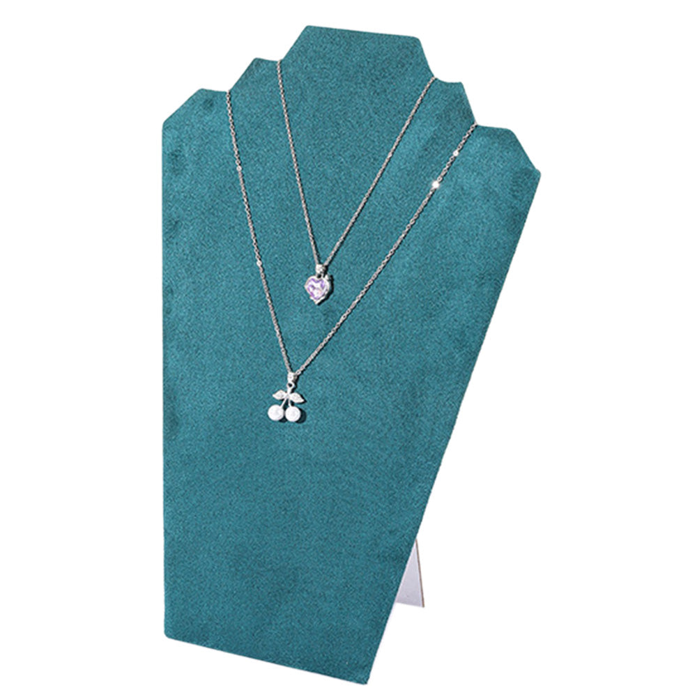 2Pcs Foldable Flannel Necklace Jewelry Bust Display Stands