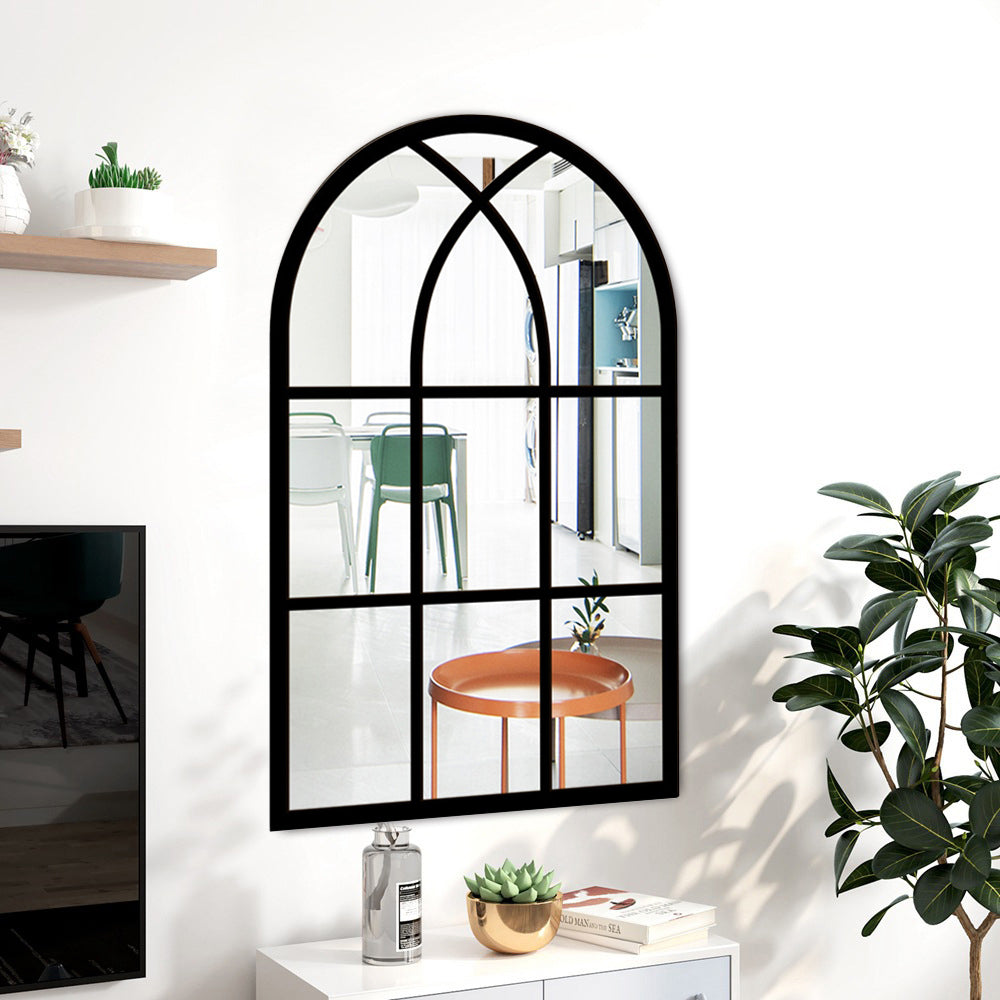 Self-adhesive Rectangular Acrylic Wall Mirror Window Sticker Decals-Arched