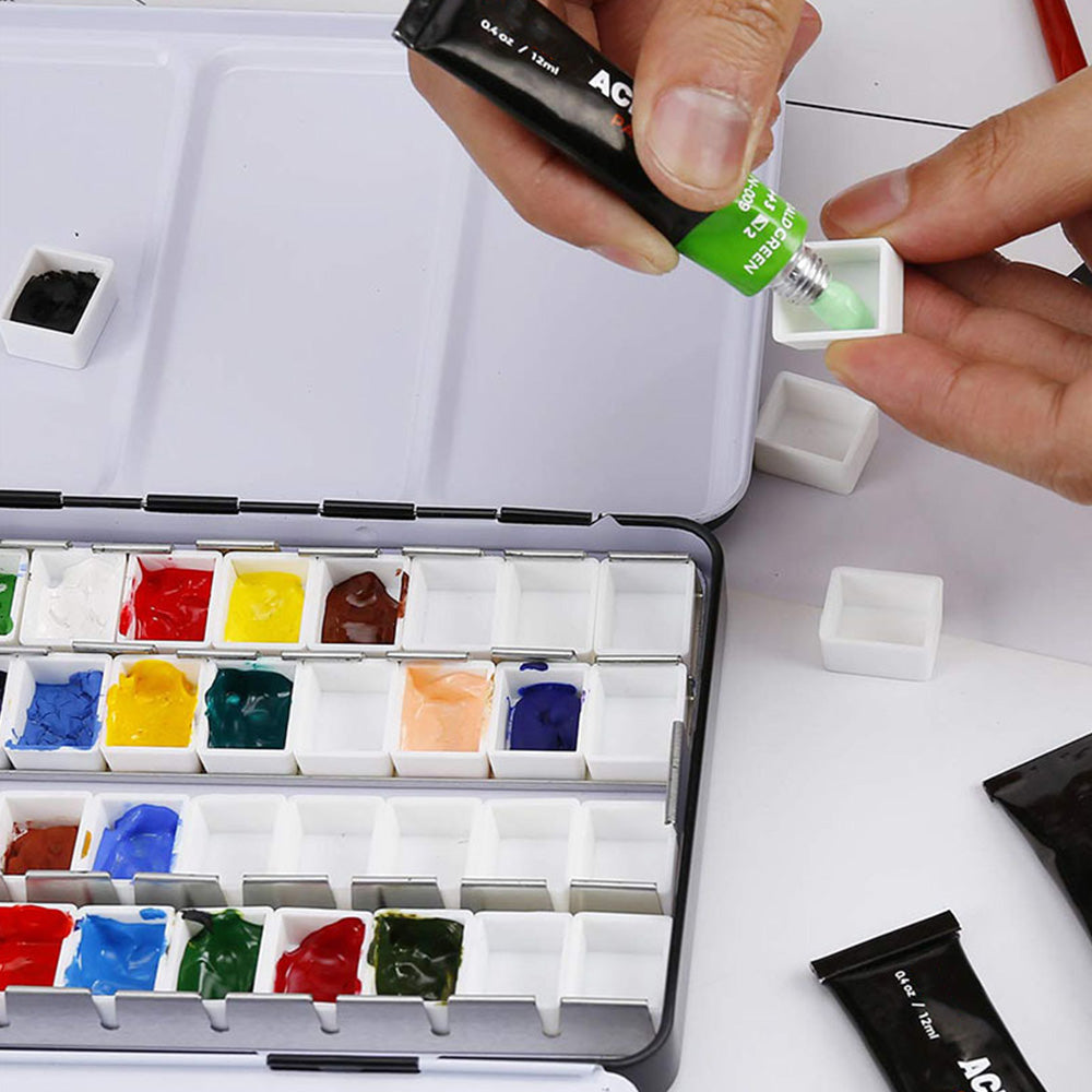 Empty Metal Palette Box Watercolour Travel Palettes