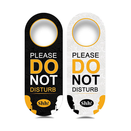 Do Not Disturb Sign Door Knob Hanger Tag-Same Words on Both Sides