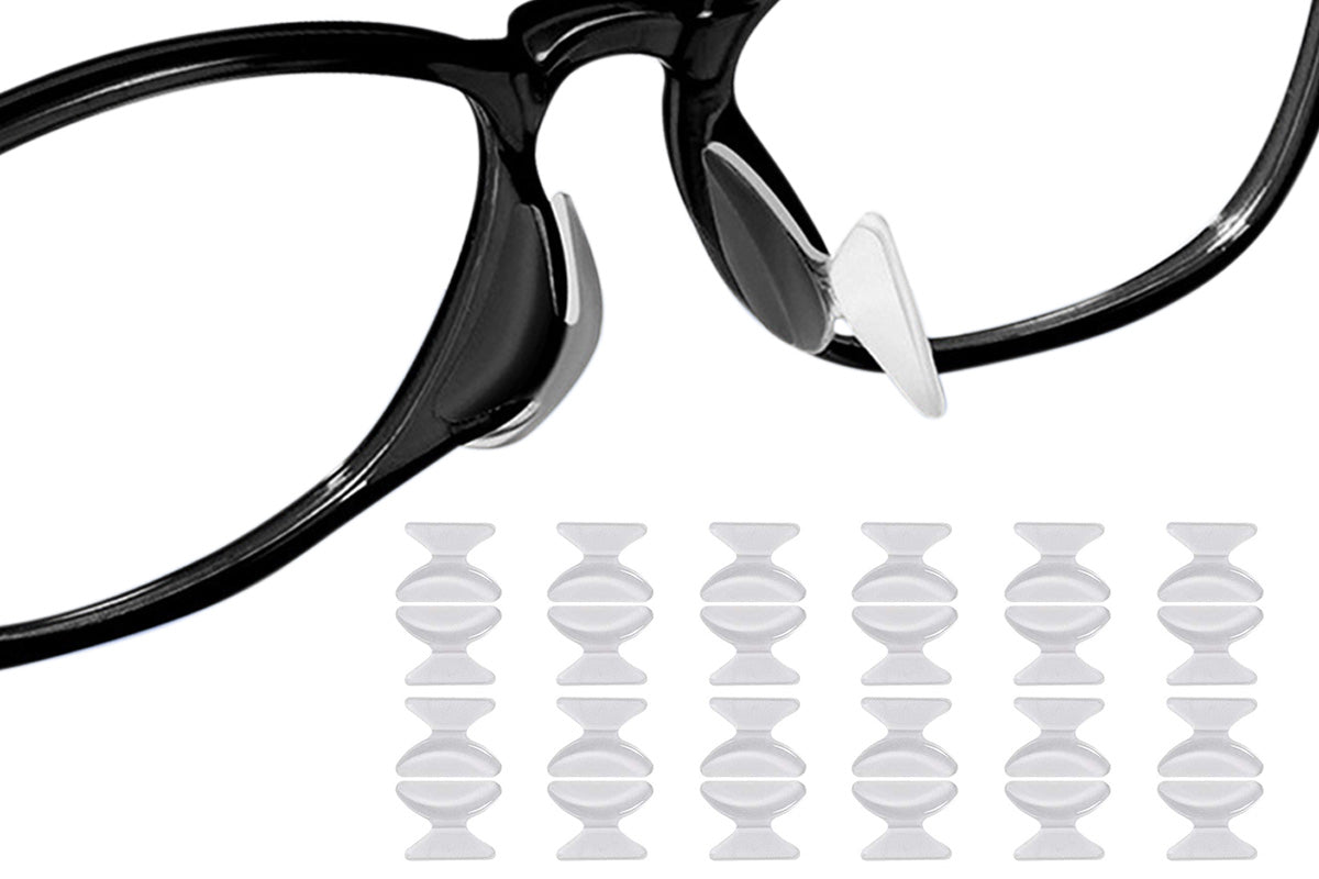 12 Pairs Eyeglass Nose Pads Stick On 1.8mm Anti Slip Adhesive Eyewear Nose Pads Cushions