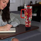 40oz Stainless Steel Christmas Pattern Thermal Mug For Stanley Cup