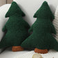 Christmas Tree Shaped Plush Pillow Soft Decorative Cushion for Holiday Home Decoration