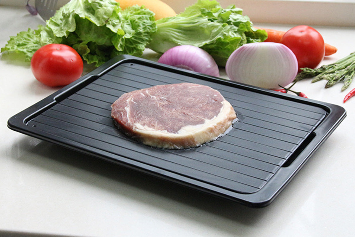 Rapid Thaw Tray with Drip Tray Fast Defrosting Plate for Frozen Meat Chicken Fish