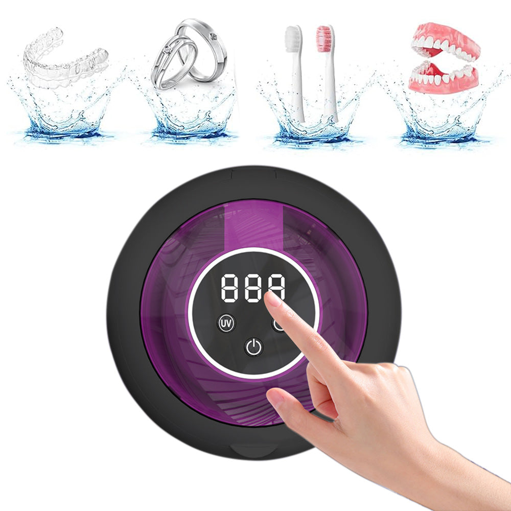 45kHz 210ml Ultrasonic Retainer Cleaner Machine Dentures Cleaner for Night Guards Braces Aligners