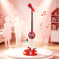 Adjustable Karaoke Microphone Toy with Stand and Flashing Lights for Youngsters