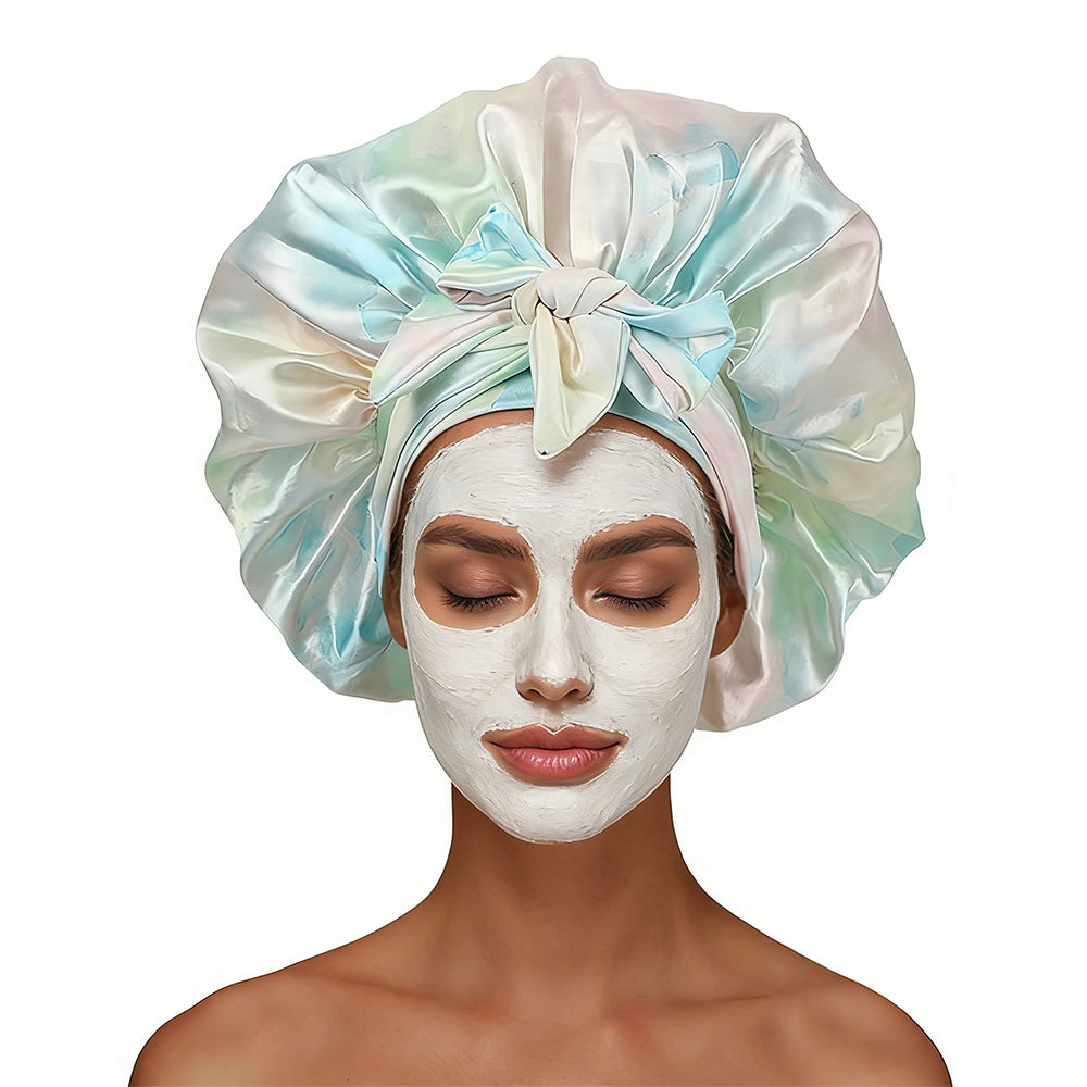 Satin Bonnet for Sleeping Double Layer Sleep Hair Bonnets Caps for Curly Braid Hair