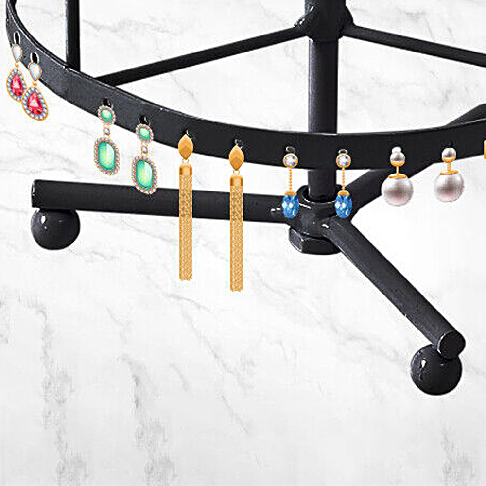 4-Tier Rotating 144 Holes Earring Display Hanging Rack