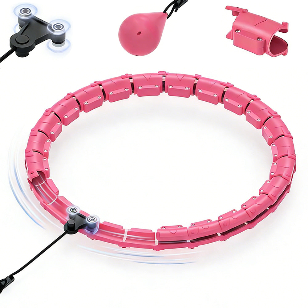 32 Section Weighted Hoola Hoop Adult Smart Hula Thin Waist Fitness Weight with Rollers