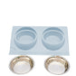 2Pcs Raised Dog Cat Bowls Double Pet Feeder