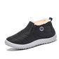 Women Water Resistant Warm Slip-On Shoes with Non-Slip Sole-Black