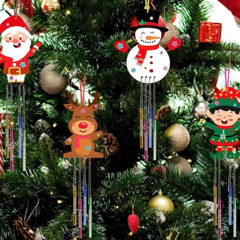 3D Rotating Christmas Wind Chime Kit for Kids Make Your Own Wind Chime Wooden Arts
