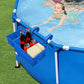 Hanging Removable Poolside Storage Basket with Cup Holders