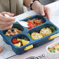 Portable Microwaveable Lunch Box Bento Box-4-Compartment