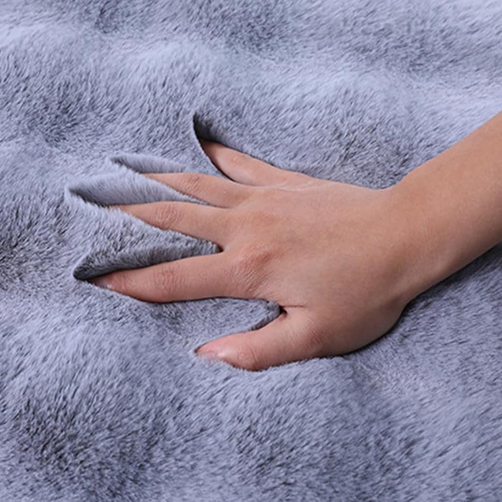 3Pcs Faux Fur Plush Seat Cushion Set Non Slip Seat Protector for Winter