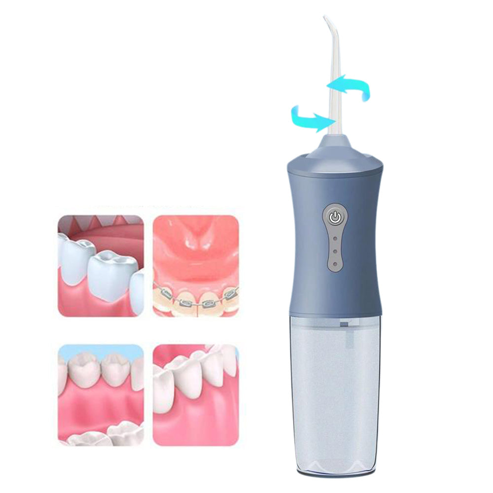 Cordless Electric Water Flosser Teeth Cleaner Portable Oral Irrigator with 4 Nozzles