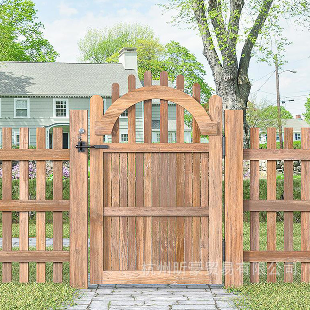 Stainless Steel Spring Cable Pull Self-Locking Gate Latch Fit for Wooden Fence Gate