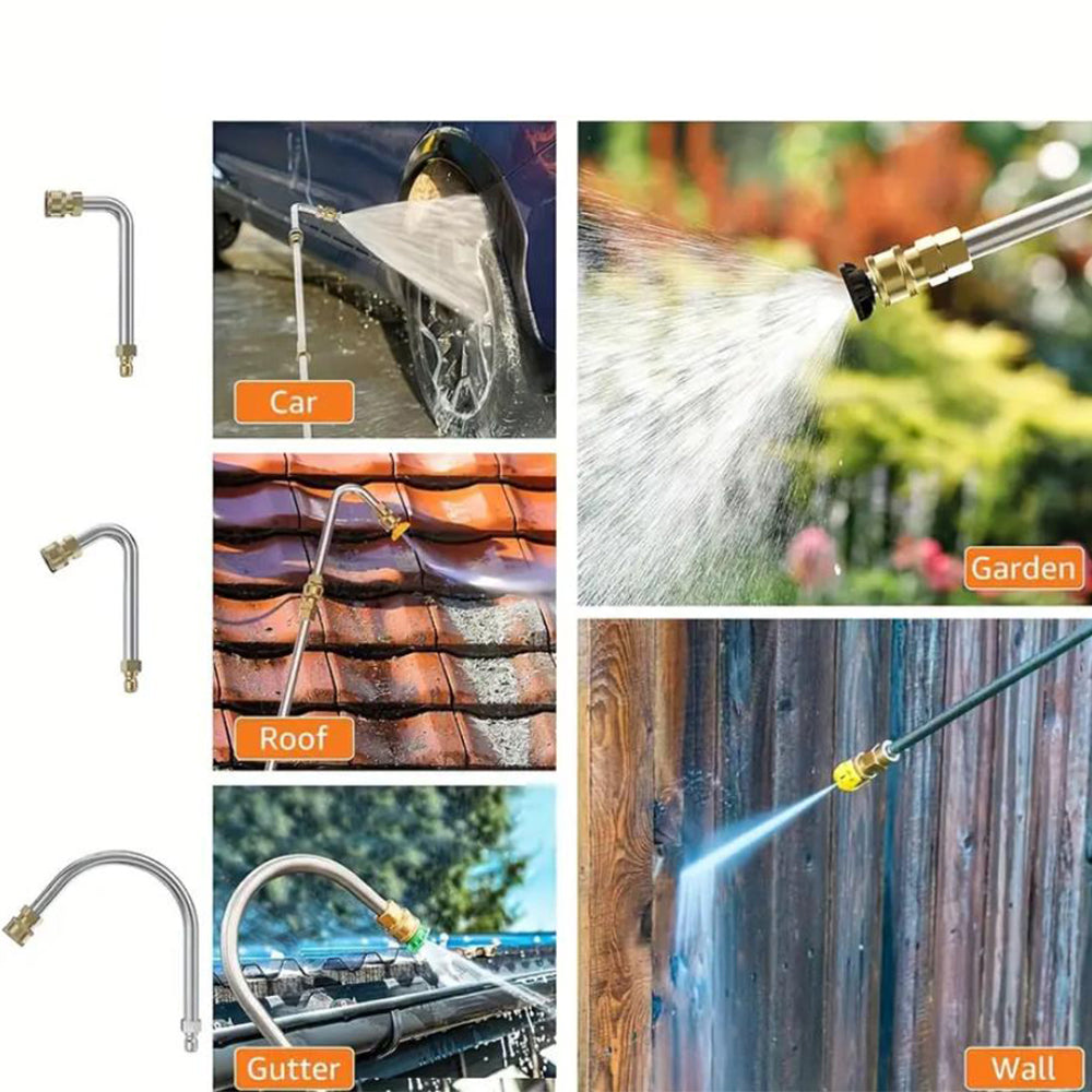 10Pcs Set 1/4 Inch Quick Connect 4000 PSI Pressure Washer Extension Wand