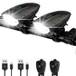 2Pcs Rechargeable LED Bicycle Headlight with Horn