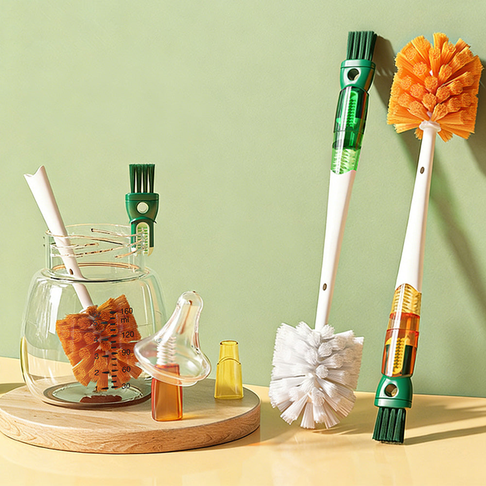 Bottle Brush Set 5 in 1 Water Bottle Cleaning Brush Lid Gap Detail Washer Brush Kit