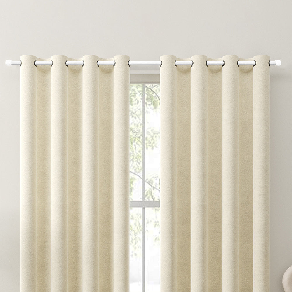 Adjustable Window Curtain Rods Set with Brackets