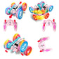 2.4 GHZ 4WD Double Sided RC Stunt Car 360 Degree Rotating Remote Control Crawler with Headlights