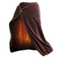 USB Heated Shawl Blanket Flannel Wrap with Detachable Heating Pad
