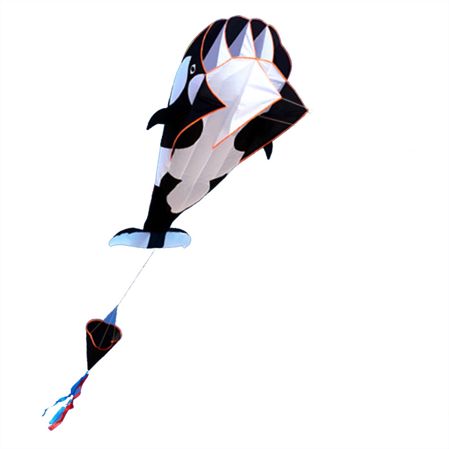 3D Soft Killer Whale Frameless Flying Kite Outdoor Sports Toy